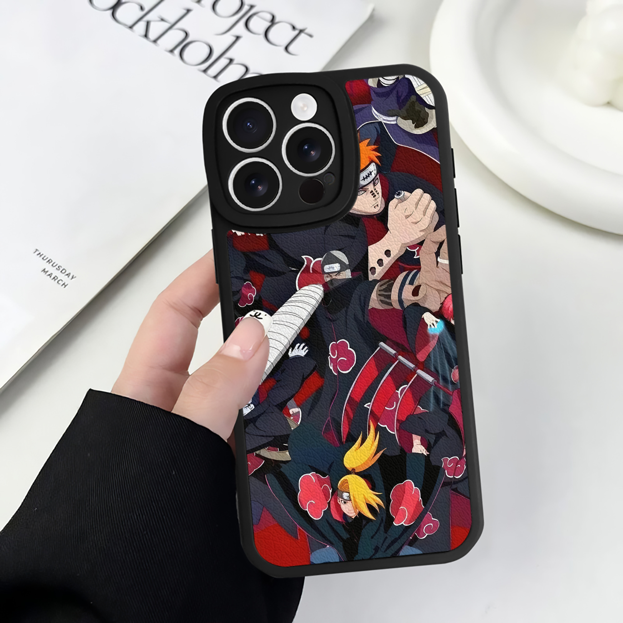 （画像用） NARUTO -ナルト- NARUTO -ナルト- 疾風伝 【iPhone 16シリーズ対応】シリコンスマホケース（レザー調） 材質：シリコン